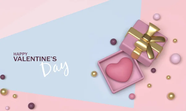 Trendy Valentine Day Greeting Card Illustration — Stock Photo, Image