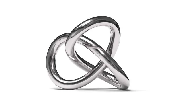 Metal Torus Knot White Background Image — Stock Photo, Image