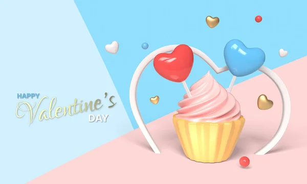 Valentine Day Greeting Card Illustration — 스톡 사진