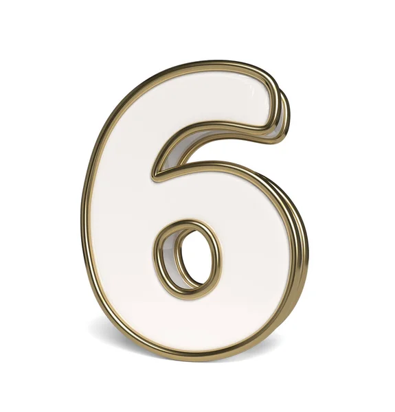 Numbers White Gold Colors Number Collection — Stock Photo, Image