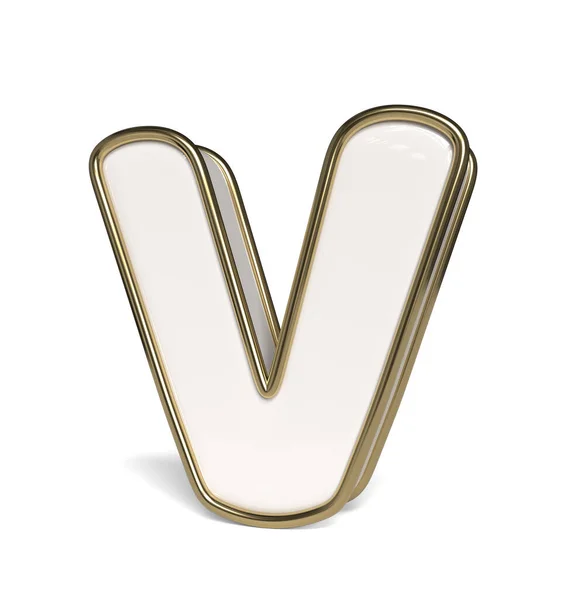 Letter White Gold Colors Letter — Stock Photo, Image