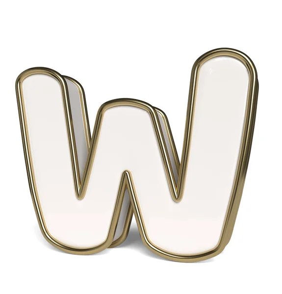 Letter White Gold Colors Letter — Stock Photo, Image