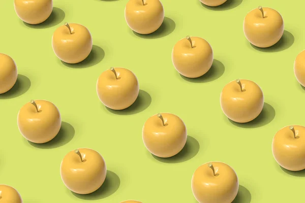 漫画のリンゴのパターンの背景 3Dイラスト — ストック写真