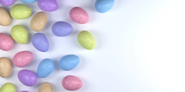 Background Colored Painted Easter Eggs Pastel Colors Rendering — Stock Photo, Image