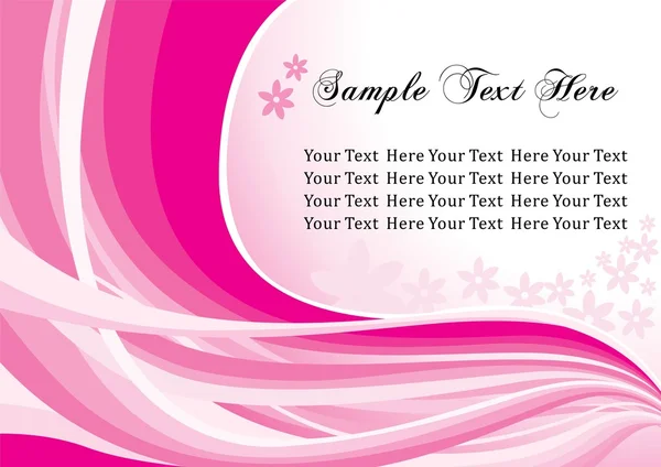 Pink wave design template — Stock Vector