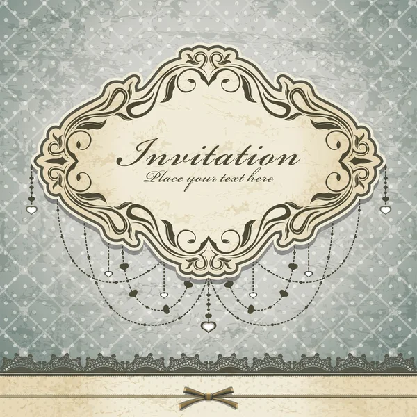 Modèle de cadre d'invitation vintage — Image vectorielle