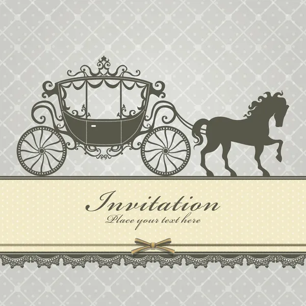 Vintage Luxury carriage invitation template Royalty Free Stock Vectors