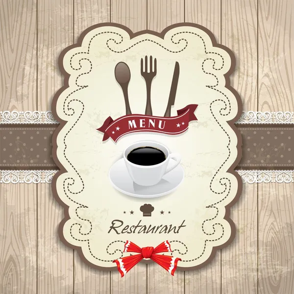 Vintage frame menu ontwerpsjabloon — Stockvector