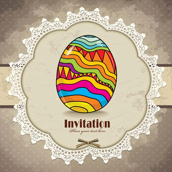 复古的复活节彩蛋设计 — 图库矢量图片