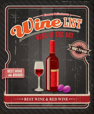Vintage Wine label poster clipart