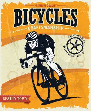 Vintage bicycles poster design