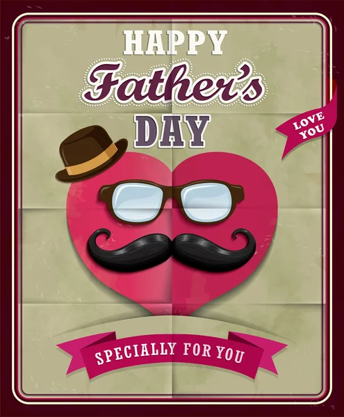 Vintage Father's day poster design — Stock Vector