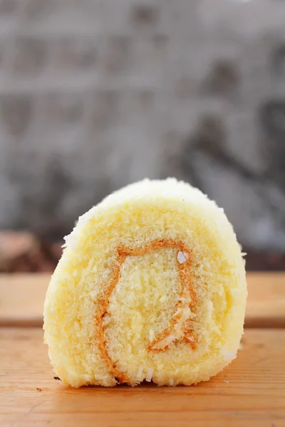 Vanilla cake roll — Stock Photo, Image