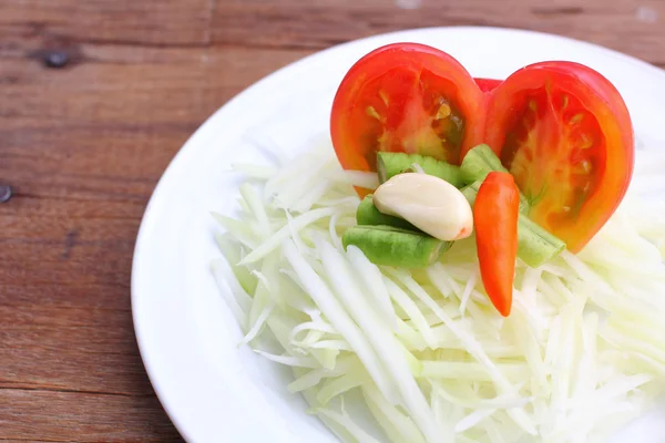 Salada de mamão — Fotografia de Stock