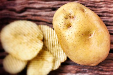 patates cipsi ve taze patates
