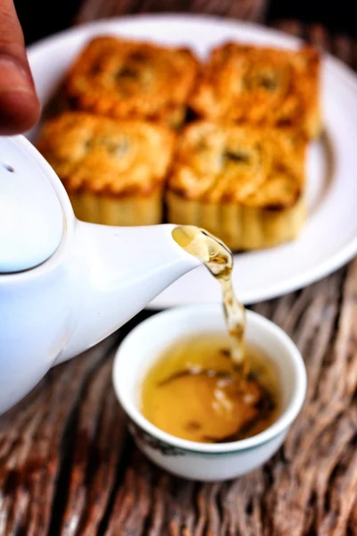 Festival de pastel de luna - postre de china — Foto de Stock