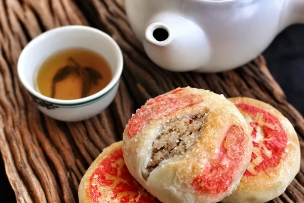 Festival de pastel de luna - postre de china — Foto de Stock