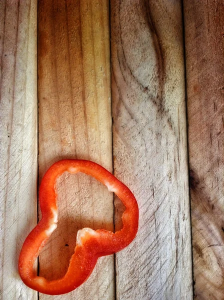 Paprika in Scheiben schneiden — Stockfoto