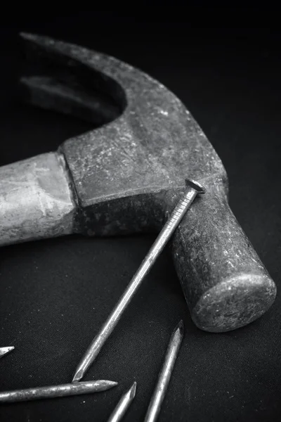 Martillo y clavos — Foto de Stock