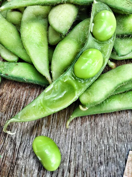 Fresh soybeans. — Stock Photo, Image