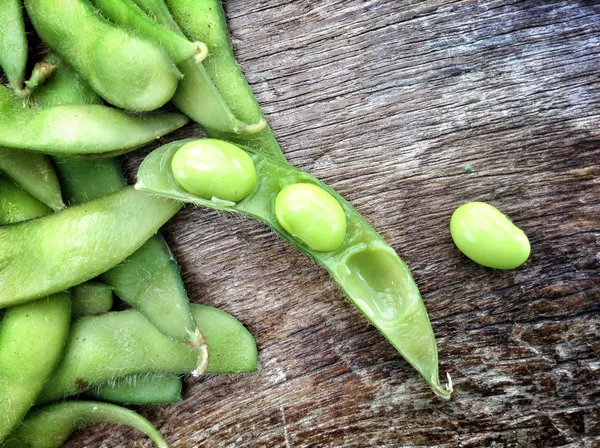 Frische Sojabohnen. — Stockfoto