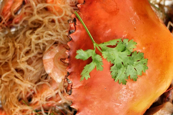 Shrimp with vermicelli — Stock Photo, Image
