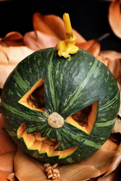 Scary Jack O Lantern halloween pumpkin — Stock Photo, Image