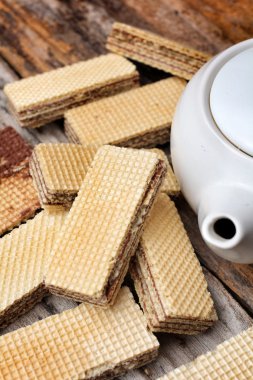 lezzetli gofret çikolata