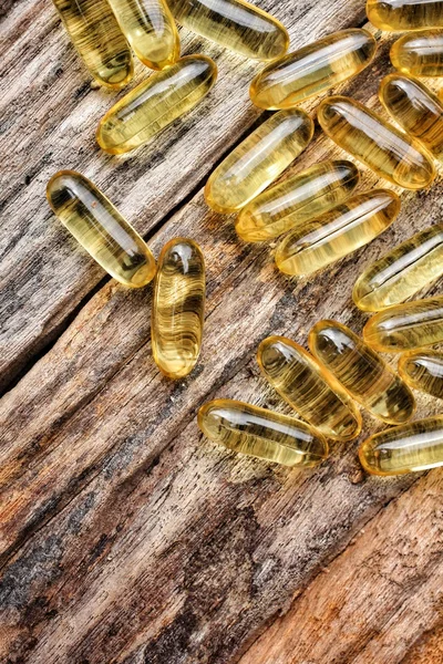 Cod liver oil capsules — Stock Photo, Image