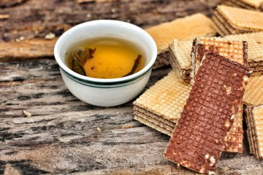 lezzetli gofret çikolata