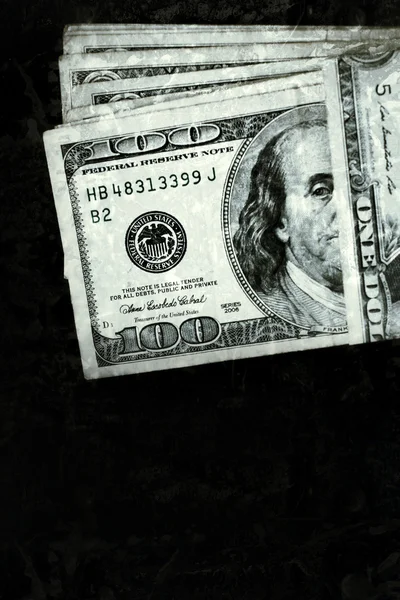 Notas de muitos dólares — Fotografia de Stock