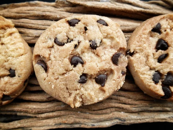 Stacked chocolate chip cookies — Stock Photo, Image