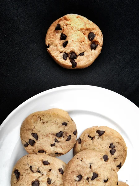Stacked chocolate chip cookies — Stock Photo, Image