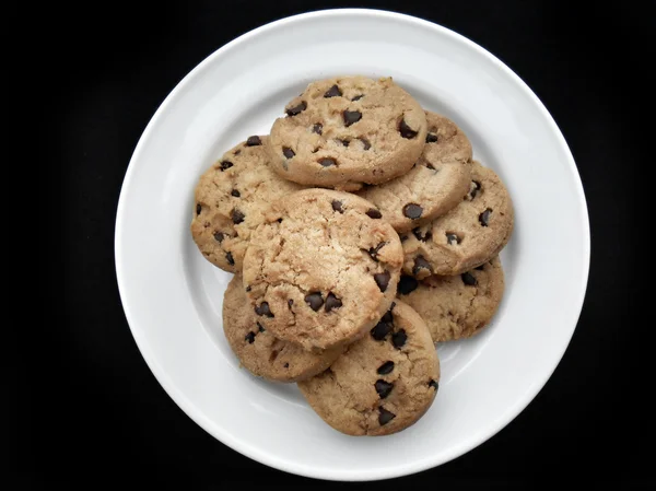 Stacked chocolate chip cookies — Stock Photo, Image