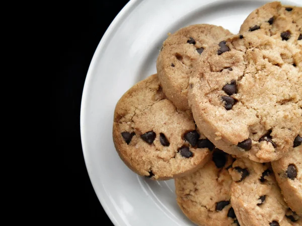 Biscoitos de chocolate empilhados — Fotografia de Stock