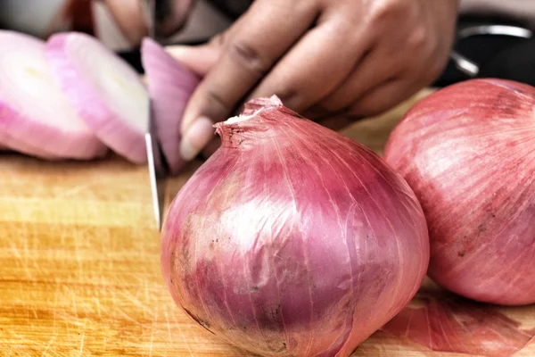 Cebollas rojas frescas — Foto de Stock