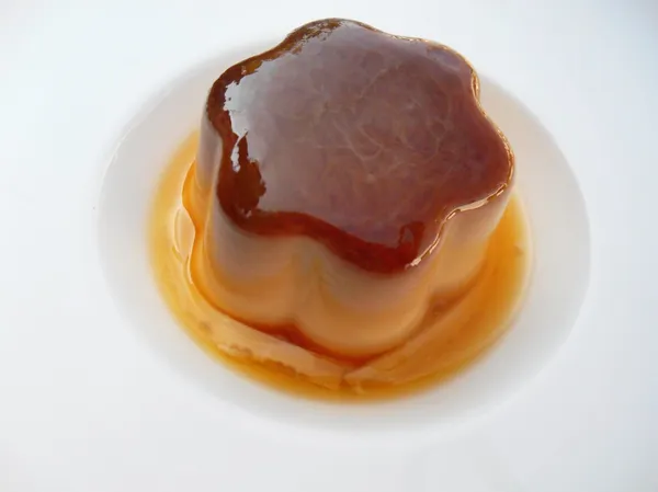 Caramel custard pudding — Stock Photo, Image