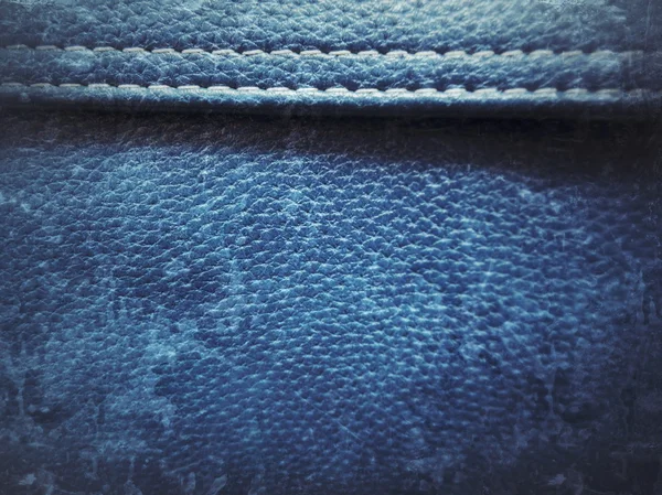 Textura de couro azul — Fotografia de Stock