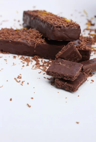 Close-up of chocolate pieces — Stock Photo, Image