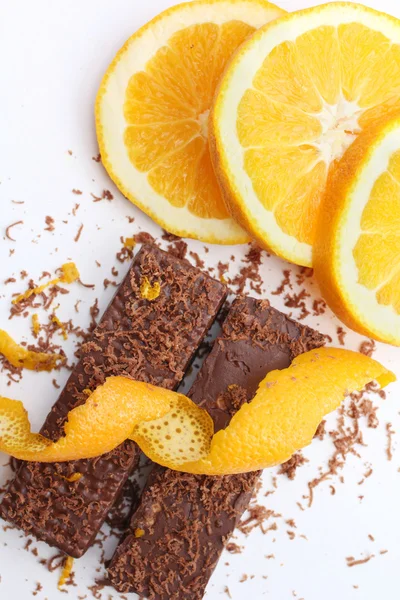 Close-up of chocolate pieces — Stock Photo, Image