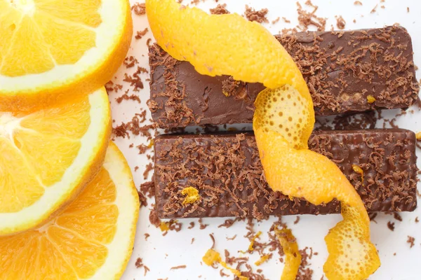 Close-up of chocolate pieces — Stock Photo, Image