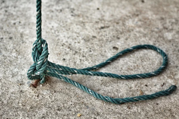 Green plastic rope — Stock Photo, Image