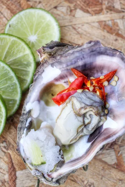 Fresh raw oysters — Stock Photo, Image