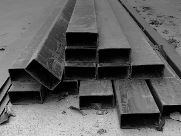 Stack of steel pipes — Stock Photo, Image