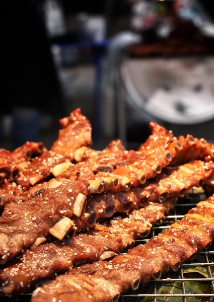 Grillade revben av fläsk — Stockfoto