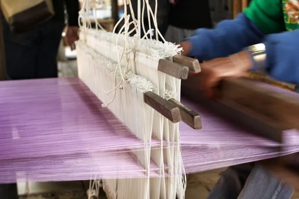 Closeup of weaving thread — Stock Photo, Image