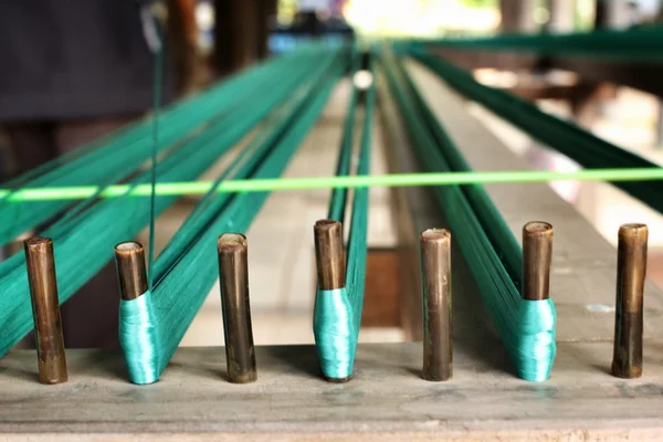 Closeup of weaving thread — Stock Photo, Image