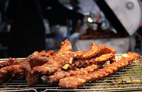 Grillade revben av fläsk — Stockfoto