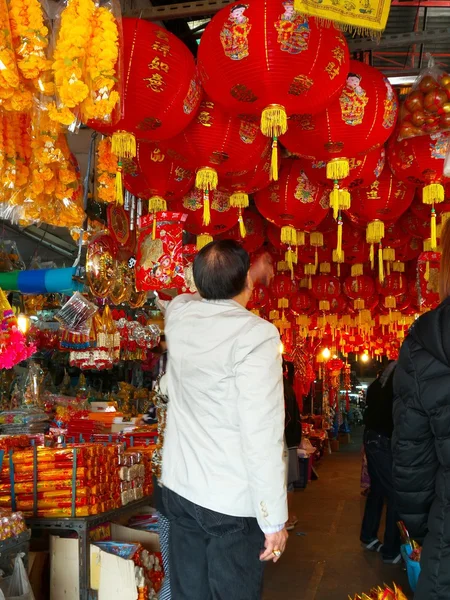 Linternas chinas durante — Foto de Stock