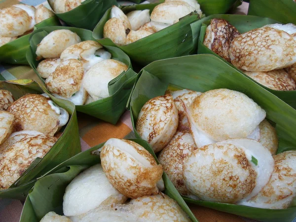 Coconut milk mix sugar and flour. — Stock Photo, Image